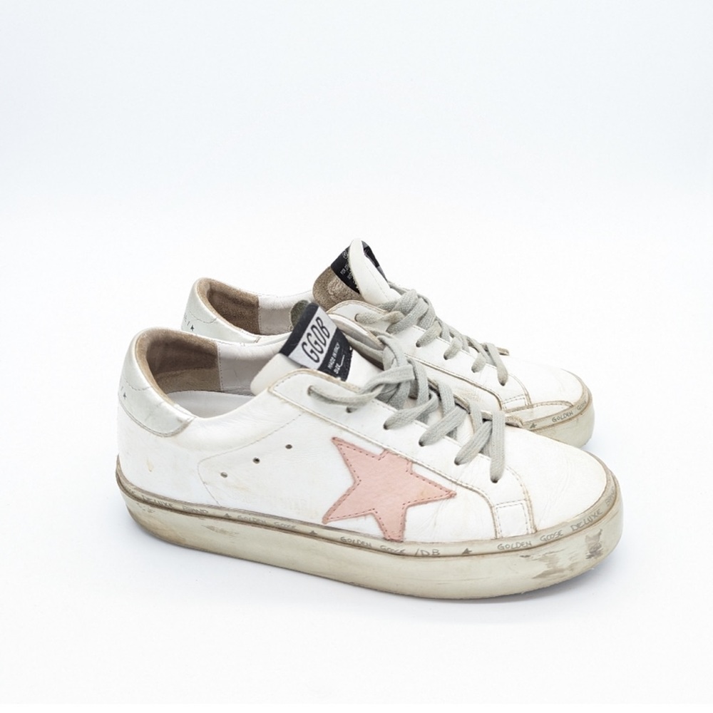 Golden Goose Hi Star Platform White, Pink, Gold, Silver Sneakers 💖